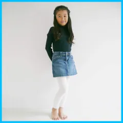 Filloie フィロワ ベビー 子供用 無地 リブ スパッツ 10分丈 白 120cm 95-1699-z