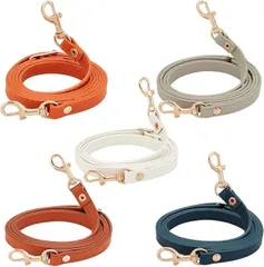 PH PandaHall ショルダーストラップ 5本 PUレザー 肩ひも 持ち手 斜め掛け 調節可能 バッグ修理 交換用 付け替え ベルト バッグ用 ハンドメイド バッグパーツ 手作りスマホケース( 1095mm＆ゴールド留め具)