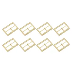 uxcell 8個 金属ローラーバックル 30mm（1.2インチ）シングルピンバックル 長方形トリグライドスライダー 可動バー付きストラップ調整器 バッグ コート 革工芸用（金トーン）