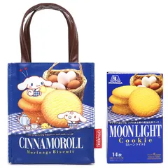 シナモロール 森永ビスケット ムーンライトクッキー＆テサゲバッグ 手さげバッグ ミニトート ハンドバッグ 森永ビスケット×サンリオキャラクターズ バレンタイン ギフト
