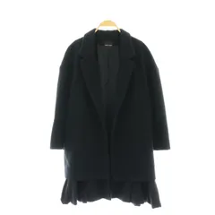 ヨーコチャン YOKO CHAN フリル ドッキング コート レイヤードスタイル ウール 総裏地 36 S 黒 ブラック /KOのサムネイル