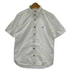 UNITED ARROWS green label relaxing ユナイテッドアローズ グリーンレーベルリラクシング カラーボタン半袖シャツ sizeM/ホワイト