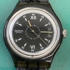 限定希少極美品】SWATCH 90年代 スウォッチ 黒 完全稼働品 - メルカリ