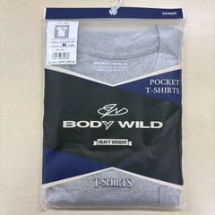 BODYWILD ボディワイルド クルーネックTシャツ ポケット付き 綿100％ 半袖丸首