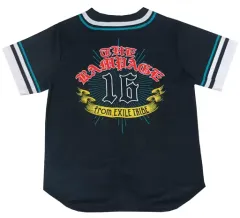 【中古】ポロシャツ・ワークシャツ(男性アイドル) THE RAMPAGE ベースボールシャツ ブラック 「THE RAMPAGE LIVE TOUR 2019 “THROW YA FIST”」