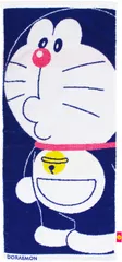 【特価セール】楠橋紋織(Kusubashi Mon Ori) フェイスタオル ジャガードタオル ドラえもん ネイビー 約75×34cm