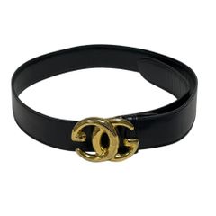 ◆中古品◆GUCCI グッチ GGバックル ベルト ゴールド×ブラック 65 26 バックル部分くもり有り kyQ17147N