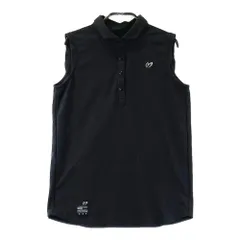 サイズ：0 MASTER BUNNY EDITION マスターバニーエディション  ノースリーブポロシャツ  ブラック系 [240101407031]# ゴルフウェア レディース ストスト