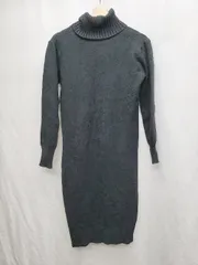 ◇ Girly Doll ガーリードール タートルネック 長袖 膝丈 ニット ワンピース ブラック レディース P  【1407260041368】のサムネイル