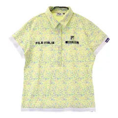サイズ：L FILA GOLF フィラゴルフ  半袖ポロシャツ 総柄 グリーン系 [240101390322]# ゴルフウェア レディース ストスト