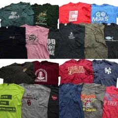 古着卸 まとめ売り カラーmix プリント 半袖Tシャツ 20枚セット (メンズ XL ) MLB ヤンキース スヌーピー チームロゴ 中古 古着 MZ7914