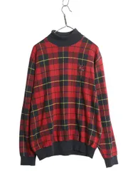 【お得なクーポン配布中!】 90s USA製 ポロ ラルフローレン チェック タートルネック スウェット メンズ L 古着 オールド トレーナー カットソー ロンT 長袖 Tシャツ