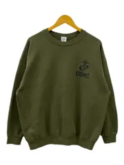 US古着 USMC トレーナー スエット プリント XL オリーブ メンズ/078