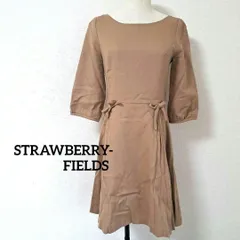 STRAWBERRY-FIELDS 7部袖 ウール フレア ワンピース