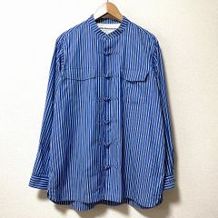 ケイタ マルヤマ シャツ 長袖 ブルー系 ストライプ チャイナ - メルカリ