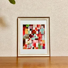 新品☆額縁付アートポスター☆パウル・クレー☆Paul Klee☆音楽一家☆抽象画☆Red Green and Violet-Yellow Rhythms, 1920☆466