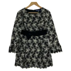 M'S GRACY エムズグレイシー 花柄 ミニワンピース size38/ブラック