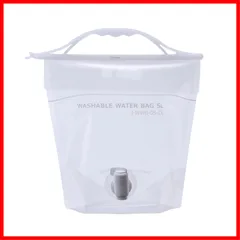【特売】岩谷マテリアル 水タンク ウォッシャブル ウォーターバッグ 5L 透明 WWB-5CL 注ぎやすいコック付き キャンプ レジャー 防災 約37×36×16cm