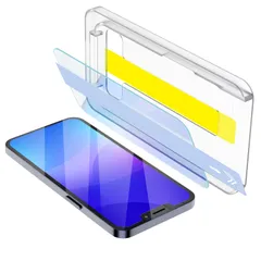 新品 FUGTBLESS iPhone 12ガラスフィルム 用 強化 ガラス 液晶 保護 フィルム ガイド枠付き(自己位置合わせ) (自動吸着)HD iPhone12 保護フイルム无气泡，防指，安装。