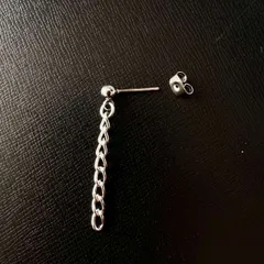 【 ３ｃｍ チェーンピアス 】ステンレス アレルギー対応 シンプルスタイル