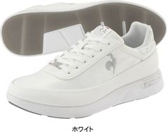 NEW 로고 스니커 레이디스 슈즈 르콕 le coq sportif 라 세이블 레이스 업 로우 컷 세련된 여성 여성화 운동화 LA SEVRES hrlcqlasevn 화이트 22.5 cm