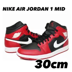 NIKE AIR JORDAN 1 MIDナイキ エア ジョーダン 1 ミッド BLACK/GYM RED/WHITE DQ8426-061 30cm
