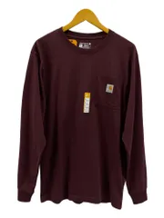 Carhartt (カーハート) Workwear LS Pocket T-Shirt ロンT 長袖Tシャツ K126 エンジ PORT S メンズ/078