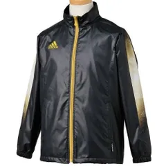 アディダス(adidas) ウインドブレーカー ジュニア adiproudST ウィンドジャケット クライマプルーフ CV111-Z05226 ブラック/メタリックゴールド 120cm