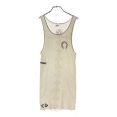 CHROME HEARTS (クロムハーツ) CH TANK CH PLS CHプラスプリント タンクトップ ノースリーブシャツ ホワイト