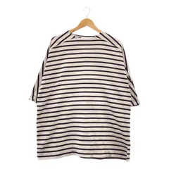 N.HOOLYWOOD / エヌハリウッド | COMPILE BORDER / ボーダー オーバーシルエット スリット Tシャツ カットソー | 38 | ホワイト/ブラック | メンズ