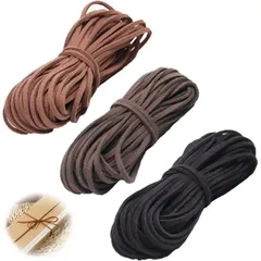 【在庫セール】スエードレザーストラップ レザーストラップ (3色) ネックレス ブレスレット 10M レザークラフト ネックレス用 手作り材料 革紐 DIY 革紐 ハンドメイド レザーロープ アクセサリーパーツ