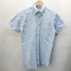◇ SUIT SELECT スーツセレクト ギンガムチェック SKINNY TRAD 半袖 シャツ サイズS ライトブルー メンズ E  【1407020031165】のサムネイル