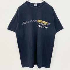 古着 used　フルーツオブザルーム　半袖クルーネックTシャツ　バックプリント　ROCK OF AGES　黒　Lサイズ