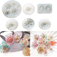 ヘアゴム レジン オーバル型 天然石レッドジェイドとミニミニ薔薇と蝶々