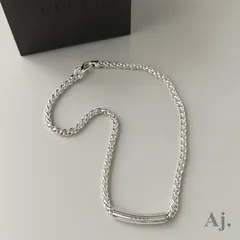 グッチ 希少 編み込み チェーン ネックレス AG925 GUCCI