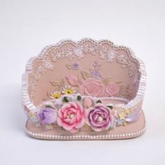プリンセスローズシリーズ スマホスタンドビクトリアローズ (ピンク/ホワイト)