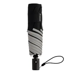 FANACAN 3秒でたためる軽量折りたたみ傘 形状記憶折り畳み傘 軽量 コンパクト ワンタッチ自動開閉 丈夫 風に強い 大きい傘 メンズ 反射テープ付きブラック（反射テープ付き）