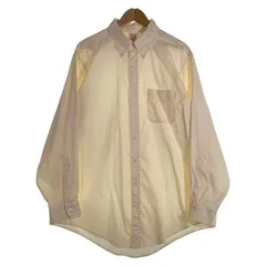 80-90's Brooks Brothers ブルックスブラザーズ Makers ボタンダウンシャツ プレーン イエロー USA製 Size 17 1/2-4