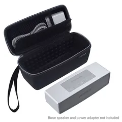 新品 Eco-Fused Bose Soundlink Mini 1 and 2用ケース 保護および携帯向けデザイン スピーカー用内部バブルパッドおよび電源アダプター格納用メッシュポケットドック付き Case for Bose Soundlink Mini 1