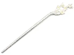 簪 かんざし 和装 振袖 留袖 一本挿し パール フラワー 梅の花 シルバー