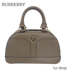 BURBERRY バーバリー ハンドバッグ ボストン型 レザー ブラウン系 中古