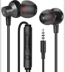 ★MAS CARNEY WI7有線イヤホンセット、3.5mmジャック付き、マイク・音量コントロール iPhone/Android互換、黒