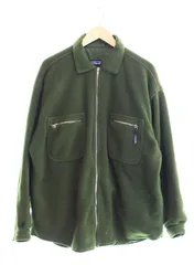 パタゴニア PATAGONIA 94年製 90s USA製 シンチラオーバーシャツ フリースシャツ フリースジャケット 21200F4 長袖シャツ グリーン Lサイズ 103MT-2481