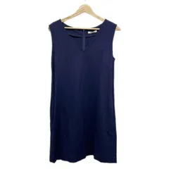 ダイアン・フォン・ファステンバーグ・スタジオ ワンピース サイズ4 XL レディース美品  - ダークネイビー Vネック/ノースリーブ/ひざ丈