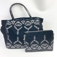rm) 近沢レース CHikazawa ハンドバッグ ポーチ セット  刺繍 未使用 中古品 保管品