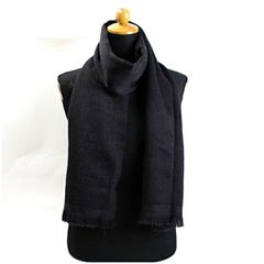 エンポリオアルマーニ ウール マフラー グレー ロゴ 172×39センチ