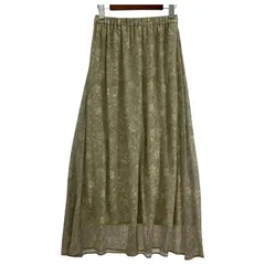 AZUL BY MOUSSY アズールバイマウジー   総柄 ロング フレアスカート sizeM/グレージュ系