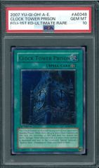 遊戯王カード　幽獄の時計塔　Clock Tower Prison アルティメットレア 旧アジア　PSA10　Y001535
