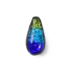 Sea drop 光る ホタルガラス ケラママリン しずく 粒売り 15mm×8mm ビーズ 蓄光 とんぼ玉 1玉 [124btt-1]