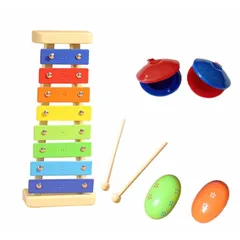 Anfang 打楽器 セット 子供 おもちゃ 音遊び 知育 パーカッション (3種類(3))